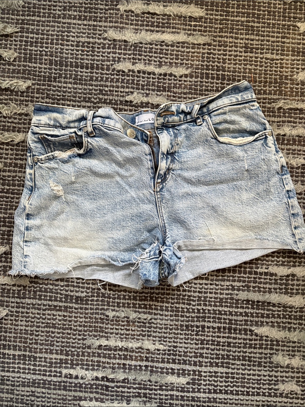 Ann Taylor Loft Light Blue Distressed Denim Women's Cutoff Shorts